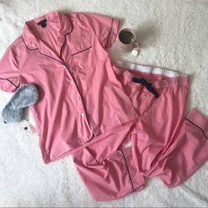 J. Crew | Blush Pink Classic Pajama Set Size M